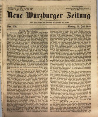 Neue Würzburger Zeitung Montag 20. Juli 1840