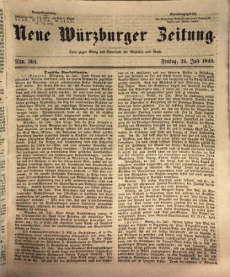 Neue Würzburger Zeitung Freitag 24. Juli 1840