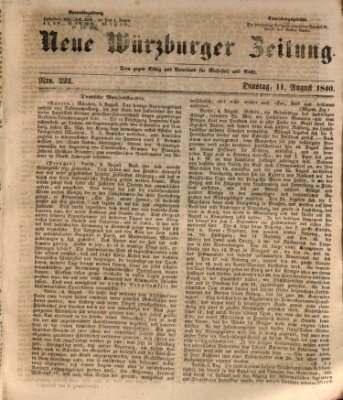 Neue Würzburger Zeitung Dienstag 11. August 1840