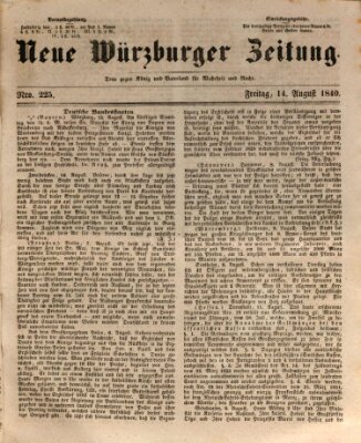 Neue Würzburger Zeitung Freitag 14. August 1840