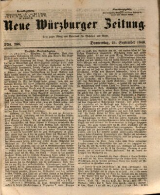 Neue Würzburger Zeitung Donnerstag 24. September 1840