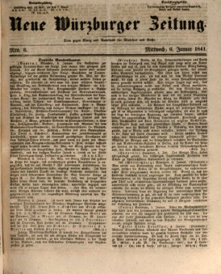 Neue Würzburger Zeitung Mittwoch 6. Januar 1841