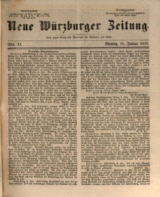 Neue Würzburger Zeitung Montag 11. Januar 1841