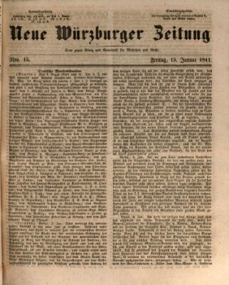 Neue Würzburger Zeitung Freitag 15. Januar 1841