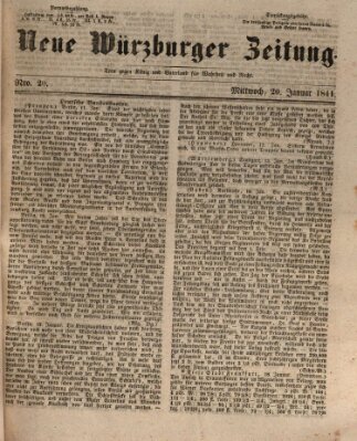 Neue Würzburger Zeitung Mittwoch 20. Januar 1841