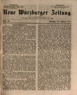 Neue Würzburger Zeitung Sonntag 24. Januar 1841