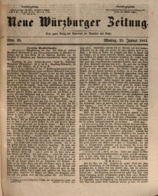 Neue Würzburger Zeitung Montag 25. Januar 1841