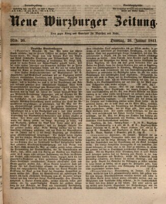 Neue Würzburger Zeitung Dienstag 26. Januar 1841