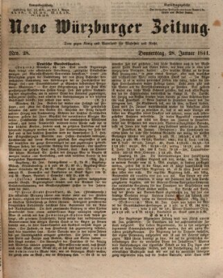 Neue Würzburger Zeitung Donnerstag 28. Januar 1841