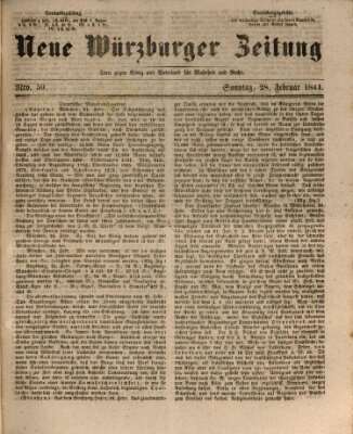 Neue Würzburger Zeitung Sonntag 28. Februar 1841