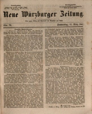 Neue Würzburger Zeitung Donnerstag 11. März 1841