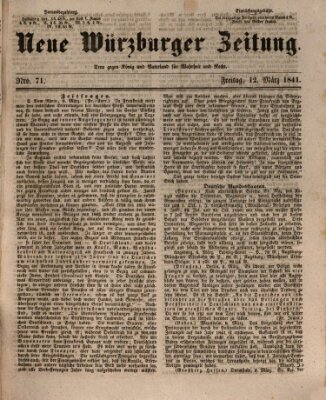 Neue Würzburger Zeitung Freitag 12. März 1841