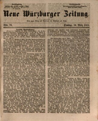 Neue Würzburger Zeitung Dienstag 16. März 1841