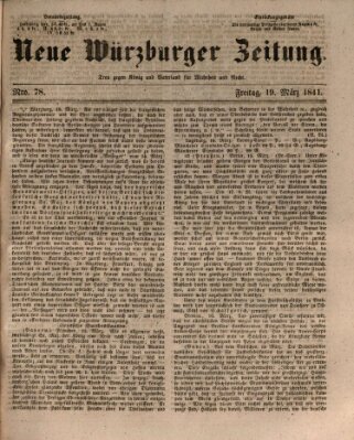 Neue Würzburger Zeitung Freitag 19. März 1841