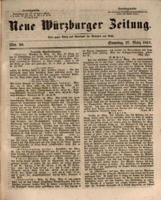 Neue Würzburger Zeitung Samstag 27. März 1841