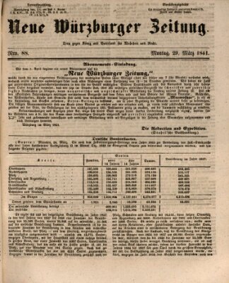 Neue Würzburger Zeitung Montag 29. März 1841