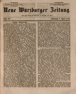 Neue Würzburger Zeitung Wednesday 7. April 1841