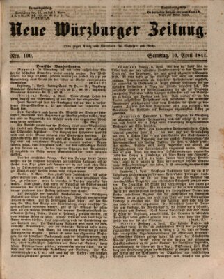 Neue Würzburger Zeitung Samstag 10. April 1841