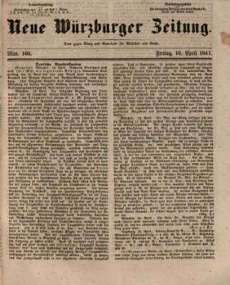 Neue Würzburger Zeitung Freitag 16. April 1841