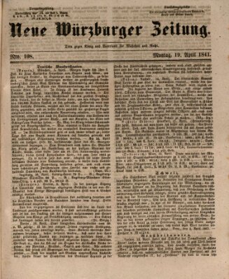 Neue Würzburger Zeitung Monday 19. April 1841