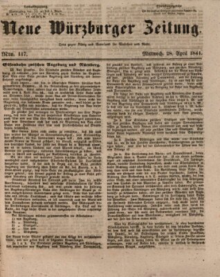 Neue Würzburger Zeitung Mittwoch 28. April 1841