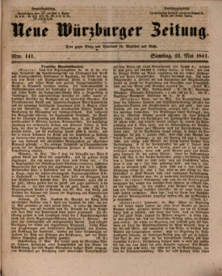 Neue Würzburger Zeitung Samstag 22. Mai 1841