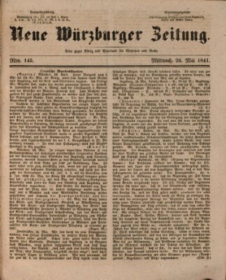 Neue Würzburger Zeitung Mittwoch 26. Mai 1841