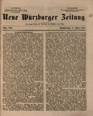 Neue Würzburger Zeitung Donnerstag 3. Juni 1841