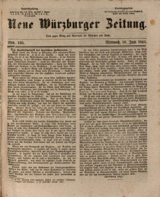 Neue Würzburger Zeitung Mittwoch 16. Juni 1841