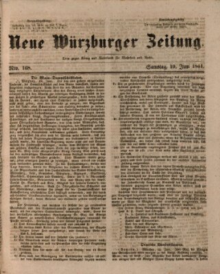 Neue Würzburger Zeitung Samstag 19. Juni 1841