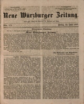 Neue Würzburger Zeitung Freitag 25. Juni 1841