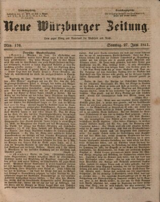 Neue Würzburger Zeitung Sonntag 27. Juni 1841