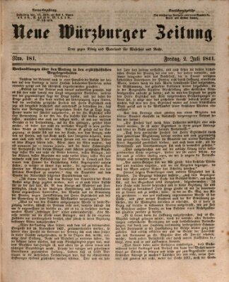 Neue Würzburger Zeitung Freitag 2. Juli 1841