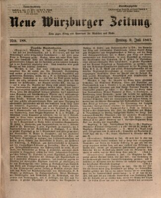 Neue Würzburger Zeitung Freitag 9. Juli 1841