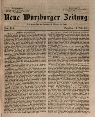 Neue Würzburger Zeitung Samstag 10. Juli 1841