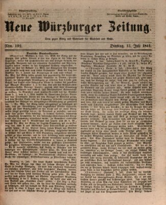 Neue Würzburger Zeitung Dienstag 13. Juli 1841