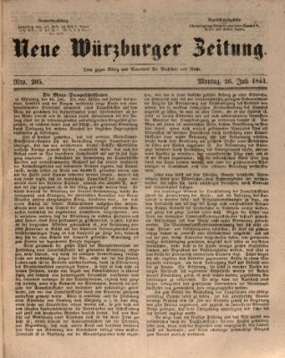 Neue Würzburger Zeitung Montag 26. Juli 1841