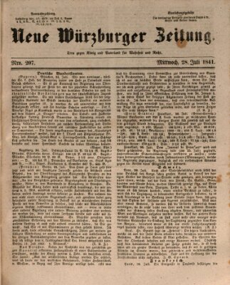 Neue Würzburger Zeitung Mittwoch 28. Juli 1841