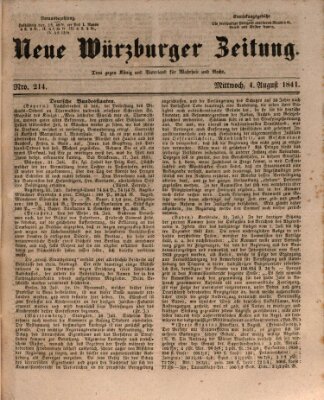 Neue Würzburger Zeitung Mittwoch 4. August 1841