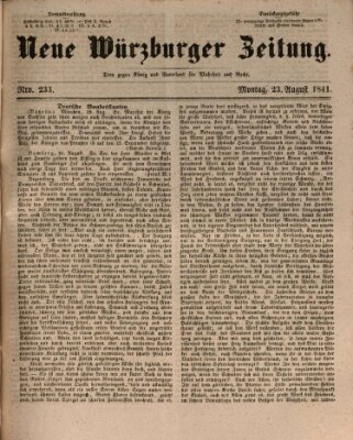 Neue Würzburger Zeitung Montag 23. August 1841