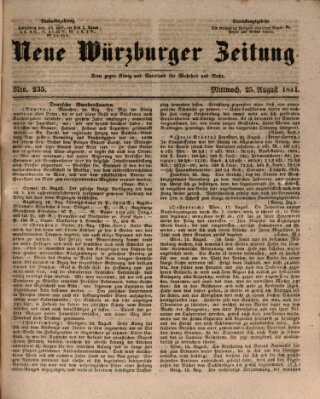 Neue Würzburger Zeitung Mittwoch 25. August 1841