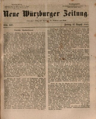 Neue Würzburger Zeitung Freitag 27. August 1841