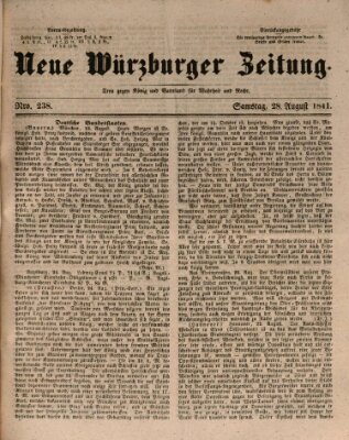 Neue Würzburger Zeitung Samstag 28. August 1841