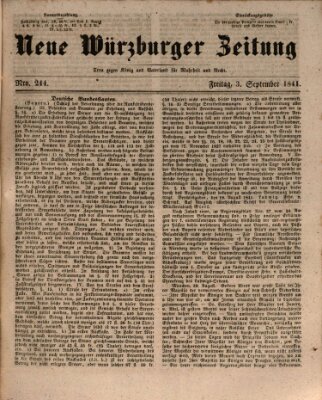 Neue Würzburger Zeitung Freitag 3. September 1841