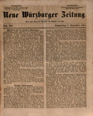 Neue Würzburger Zeitung Donnerstag 9. September 1841