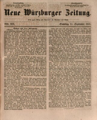 Neue Würzburger Zeitung Samstag 11. September 1841