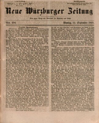 Neue Würzburger Zeitung Montag 13. September 1841