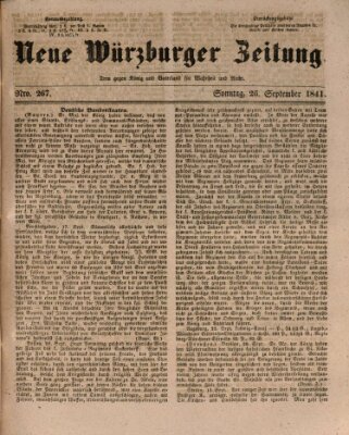 Neue Würzburger Zeitung Sonntag 26. September 1841