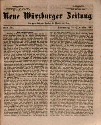 Neue Würzburger Zeitung Donnerstag 30. September 1841