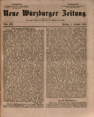 Neue Würzburger Zeitung Freitag 1. Oktober 1841